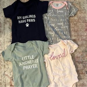 3-6 month girl onesie bundle-9 onesies